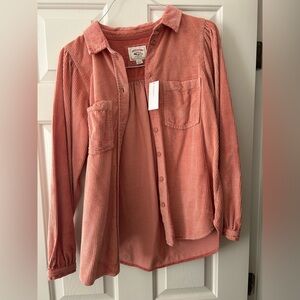 American Eagle Outfitters Pink Corduroy Jacket